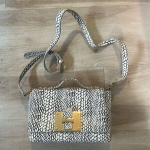 India hicks faux snakeskin bag